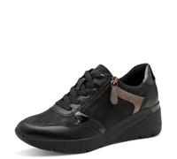 Jana Sneaker da Donna con Zeppa con Cerniera Vegan, Nero (Black), 39 EU