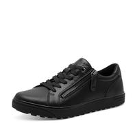 Jana Sneaker da Donna in Pelle Basse con Cerniera Tempo Libero, Nero (Black), 38 EU
