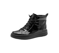 Jana Sneaker High Vegan, Stivali a metà Polpaccio Donna, Nero Nero Vernice, 37 EU