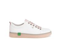 JANA sneakers bianche Donna vegan tessuto ricilato lacci rosa - Colore: Bianco, Taglia: 39