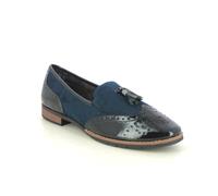 Jana Softline 8-74260-41-Scarpe comode, Classiche, per Tutti i Giorni, da Lavoro, Mocassino Donna, Blu Navy, 40 EU Larga