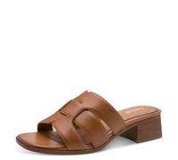 Jana Softline Leather Mule Heel 8-27766-46, Sandali con Tacco Donna, Cognac, 39 EU