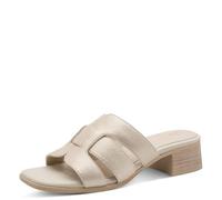 Jana Softline Leather Mule Heel 8-27766-46, Sandali con Tacco Donna, Lt Gold, 36 EU