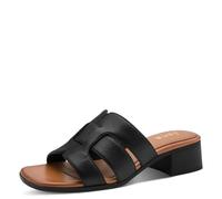 Jana Softline Leather Mule Heel 8-27766-46, Sandali con Tacco Donna, Nero, 36 EU