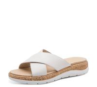 Jana Softline Leather Wedge/Plat Mule 8-27701-46, Sandali Bassi Donna, Bianco, 38 EU