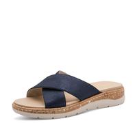 Jana Softline Leather Wedge/Plat Mule 8-27701-46, Sandali Bassi Donna, Blu Navy, 40 EU