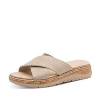 Jana Softline Leather Wedge/Plat Mule 8-27701-46, Sandali Bassi Donna, Gold, 39 EU