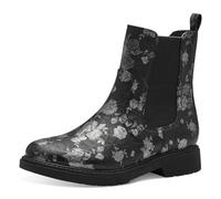 Jana Stivaletti Chelsea da donna con tacco a blocco vegani, Multicolore (Black/Flower), 40 EU