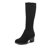 Jana Donna Long Boot Heel 8-25565-43, Stivali ad Altezza Ginocchio, Nero, 38 EU Larga