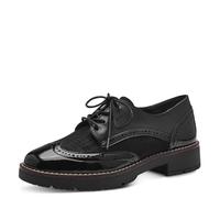 Jana Lace-up da Donna 8-23770-43, Oxford, Nero Strutturato, 37 EU Larga