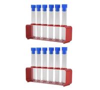 Janasiba 1 set di provette da 15 x 100 mm con tappi e 6 fori, telaio di supporto, decorazione per feste infermiere