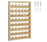 Janasiba 1 set di supporti per filo da cucito per 48 bobine, supporto per filo da parete con ganci, colore legno