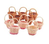 Janasiba 10 pezzi Mini Torta in tessuto con manici, vasi di fiori, contenitori, piccoli oggetti, organizzatore per piccoli corchi, oggetti di scena fotografici