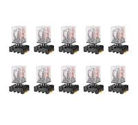 Janasiba 10 X MK2P-I alloggiamento trasparente DPDT AC220 V relè bobina base base