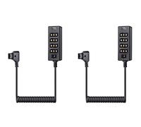 Janasiba 2 cavi splitter Dtap con interruttore di alimentazione, D-Tap per blocco V-Mount V, batteria Gold Mount One 3P x 4 prese e porta USB