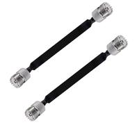 Janasiba 2 Confezioni da 40 cm di Coassiale per Passaggio Finestra/Porta, Piatto SO239 UHF Femmina A UHF Femmina, 50 Ohm