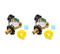 Janasiba 2 confezioni di indicatore serbatoio propano con connettore POL per serbatoio di propano da 5 a 100 lb, rimanere esattamente a diverse temperature