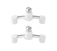 Janasiba 2 in 1 Dual E27 Heads Light Socket Splitter - Adattatore per lampada per Home Garage Warehouse uso cantina