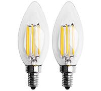 Janasiba 2 lampadine dimmerabili E12 da 6 Watt, a forma di candela, 10 x 3,5 cm