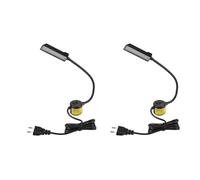 Janasiba 2 luci a LED per macchina da cucire, per banco da , tornio, trapano, braccio flessibile a collo di cigno, lampada da , spina EU
