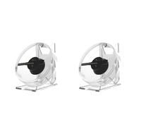 Janasiba 2 x 3D Ventilatore Ologramma Proiettore LED Segno da Scrivania Lampada olografica Lettore Controllo Remoto Display Supporto Immagini e Video