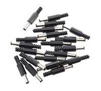 Janasiba 20 pezzi nero 2,5 mm x 5,5 mm DC Power maschio adattatore femmina