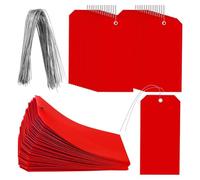 Janasiba 200 etichette per spedizioni in plastica, 3/4 x 2 3/8, impermeabili, con fili