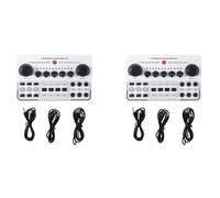 Janasiba 2Set X50 Studio di Registrazione Professionale Schede Suono Scheda Audio USB Interfaccia di Mixaggio Audio Live Streaming per la Live Streaming