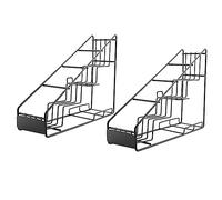 Janasiba 2X 4 Bottiglie Filo Display Rack/Rack Caffè Magazzino Mensola Multi Funzionale Latte Tè Tazza Rack Display