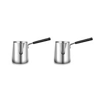 Janasiba 2X 600 Ml caffè turco acciaio inox latte e caffè scalda cioccolato burro fusione pentola con resistente al calore