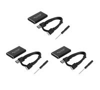 Janasiba 3 alloggiamenti da MSATA a USB 3.0 SSD esterni, per 30 x 50 mm, 30 x 30 mm MSATA SSD