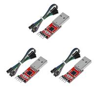 Janasiba 3 pezzi CP2102 USB 2.0 a TTL adattatore seriale a 5 , modulo di conversione seriale da USB a TTL per UART 3,3 V e 5 V