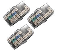 Janasiba 3 portafusibili multifunzione a LED per auto Audio Stereo ANL, distribuzione 0/4 Ga, 4 vie, 30 A, 60 A, 80 Amp
