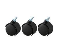 Janasiba 3 X 6 mm perno filettato 40 mm doppia ruota girevole rotolo nero