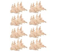 Janasiba 32 pezzi 8 x 8 cm Intagliato Angolo Onlay Applique Porta Rosa Non Verniciato Stile Europeo