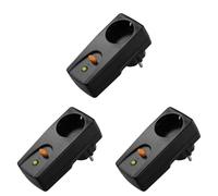 Janasiba 3X Spina di Protezione Contro Le Perdite Gfci 16A Interruttore Automatico di Sicurezza per La Casa Spina di Protezione Personale di Sicurezza Nera, Spina Europea