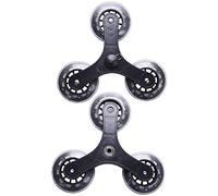 Janasiba 4 Parti Nero Cestino Trolley Caster Bagagli Rullo Cinghia Disco Scorrimento Ruota Accessori