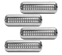 Janasiba 4 pezzi 42 LED barca scarico luce barche luce blu subacquea pontone marino luce