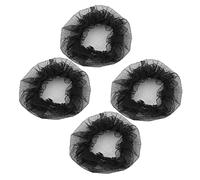 Janasiba 4 pezzi di nylon rete rete panettino coperture per capelli retina - nero