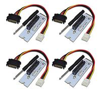 Janasiba 4 X NGFF M.2 a PCI-E 4 X Riser Card M2 Chiave M a PCIe X4 Adattatore con indicatore di tensione a LED