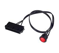 Janasiba 50 cm rame filo 24 pin femmina ATX PSU PC Power tester di avvio con interruttore on/off