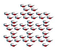 Janasiba 50X Rosso e Blu Anaglyphen Dimensional 3D Vision Occhiali per TV Movie Gioco DVD