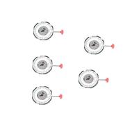 Janasiba 5X Movimento 2115 con Manico + Batteria 2035 Sostituzione del Movimento Orologio al Quarzo elettronico a Tre Punti con Calendario Singolo per,