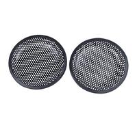 Janasiba 6,5 rete rotonda auto woofer cover altoparlante grill nero 2 pezzi
