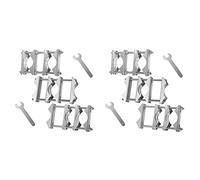Janasiba 6 confezioni di doppia antenna morsetto per palo, blocco ganasce a V, 5,5 viti, antiruggine, resistente al polo, kit di montaggio