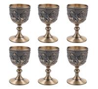 Janasiba 6X Classico Metallo Vino Tazza Fatto A Mano Piccola Tazza Domestica Rame Vino Vetro Modello