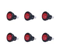 Janasiba 6X Interruttore A Bilanciere Bipolare ON OFF Rosso 3 Pin 220V