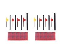 Janasiba 8 set di 7/8/10/12 mm Sclcr tornio trivellatore + 10 inserti Ccmt 0602