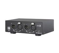 Janasiba Alimentazione phantom USB Dual Mixed Output nero, 48 V, interfaccia audio in metallo per microfono a condensatore, dispositivi di registrazione musicale