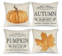 Janasiba Autunno Cuscini Rivestimenti 18X18 Set Di 4 All'aperto Autunno Cuscini Decorativi Fattoria Autunno Cuscino Copertura